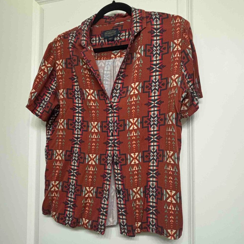Pendelton Women's Tribal Patterned Button-Down Shirt